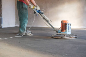 Concrete Floor Grinder on site