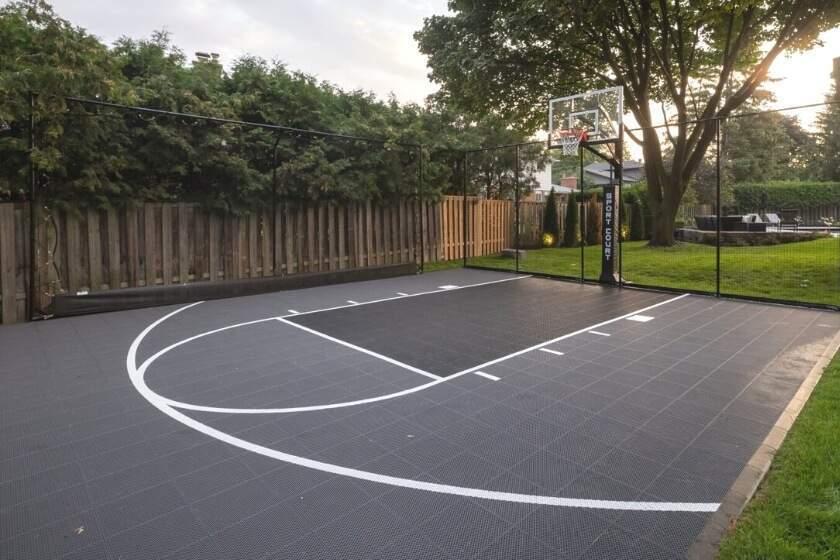 backyard basketball sports area