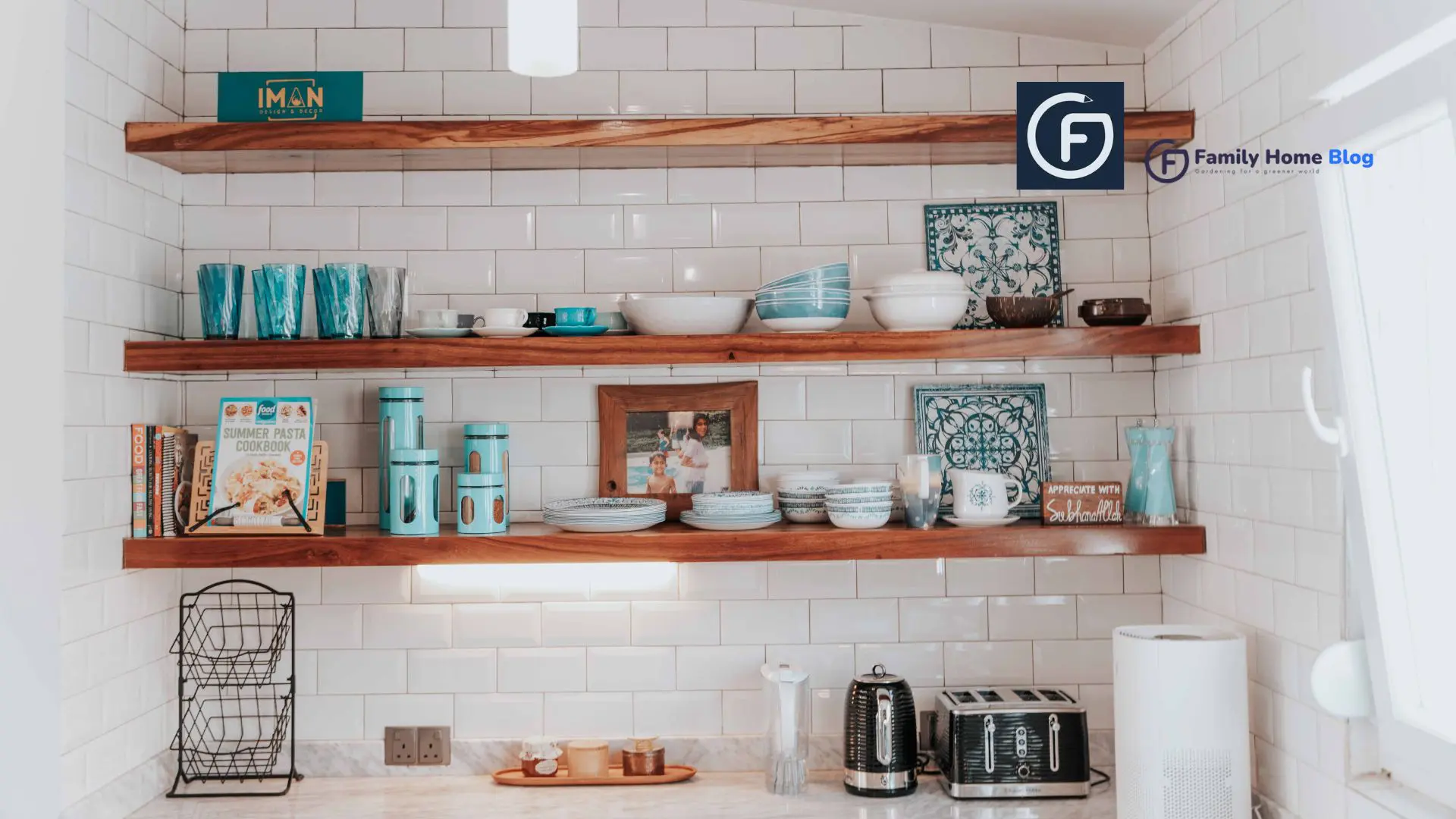 large floating shelves