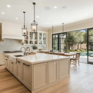 cream kitchen cabinets